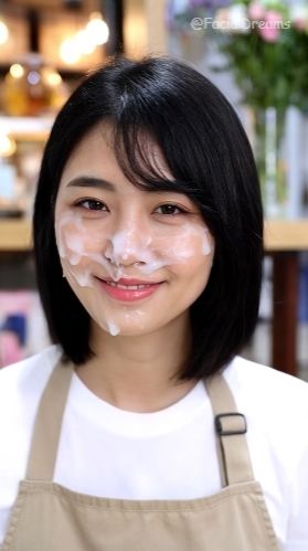 サンプル画像1:顔射後の余韻 – エプロン編 Vol.1(FacialDreams) [d_606063]