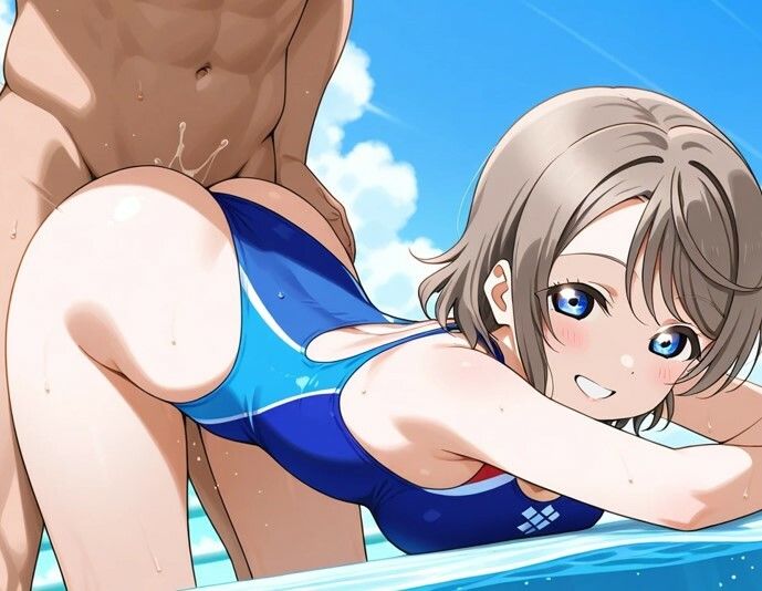 サンプル画像2:競泳水着彼女  グラビア→そのまま→イメージビデオ撮影  約225枚  曜ちゃんと・・・(清純少女) [d_606090]