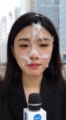 サンプル画像1:顔射後の余韻 – ニュースキャスター編 Vol.1(FacialDreams) [d_606093]