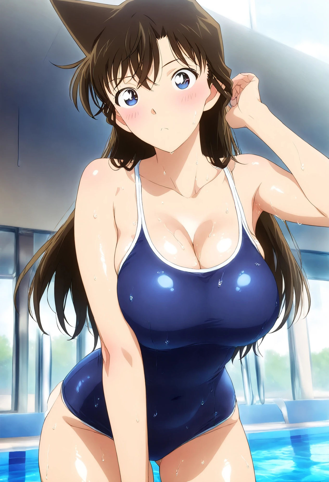 サンプル画像2:毛〇蘭  スク水  バイブ責め(HKMアート) [d_606131]