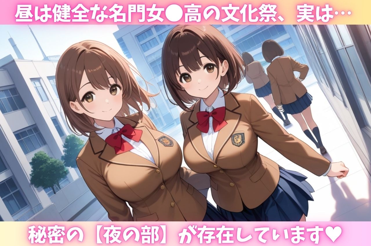 昼は健全な名門女〇校、夜は中出しし放題のHな文化祭 画像1