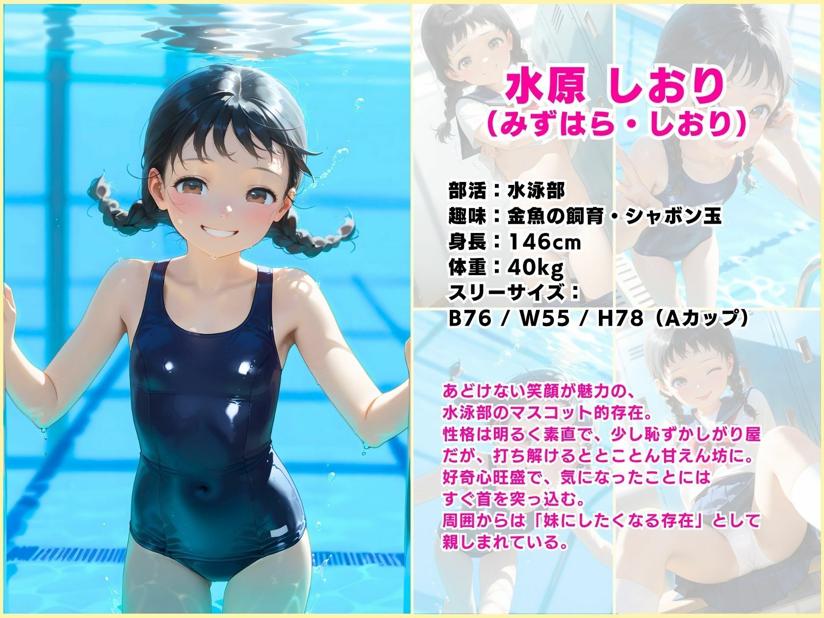 スク水っ娘水泳部の〇さな人魚堕ちる