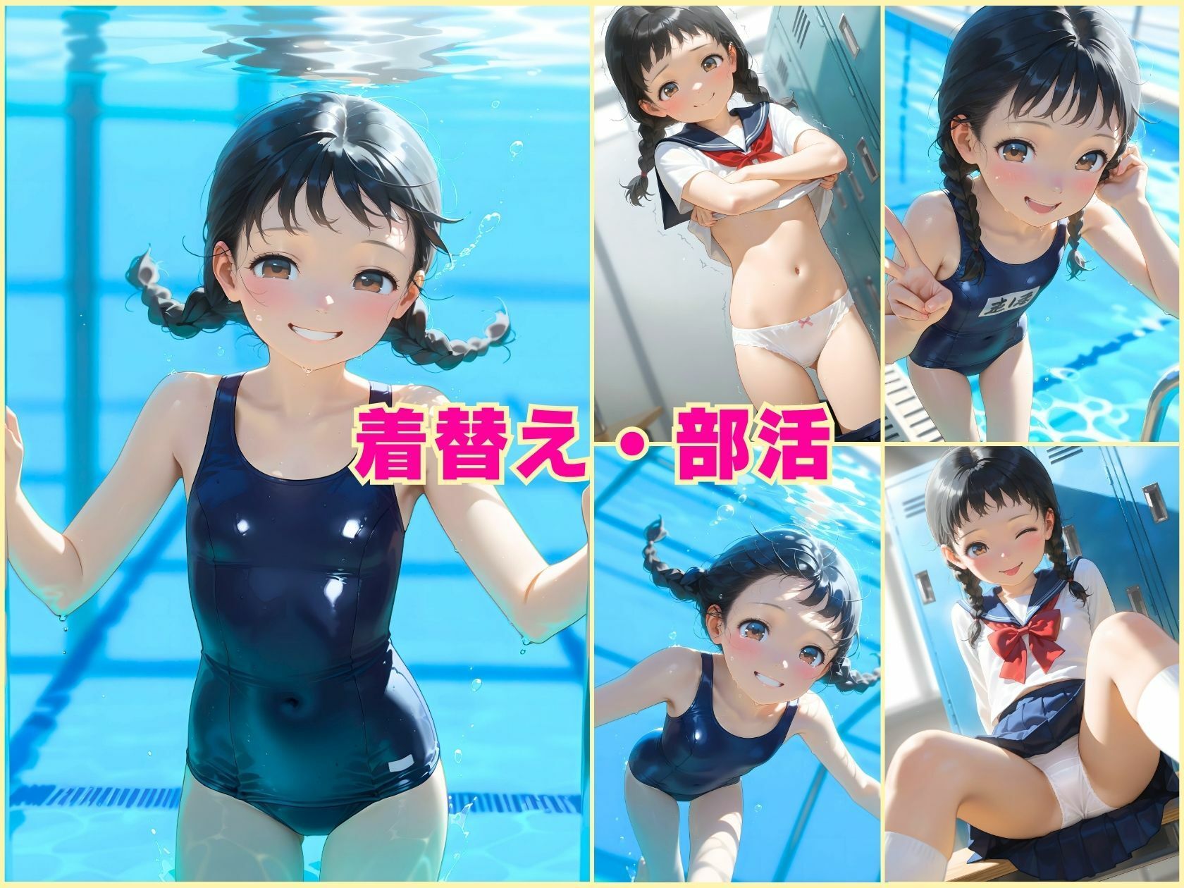 スク水っ娘水泳部の〇さな人魚堕ちる