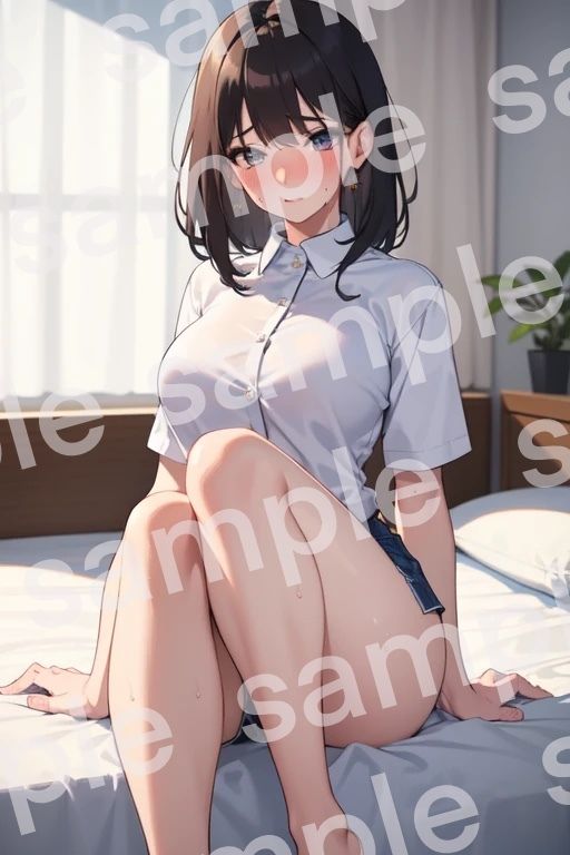 サンプル画像2:お部屋でいちゃいちゃ(AIのおすそ分け) [d_606339]