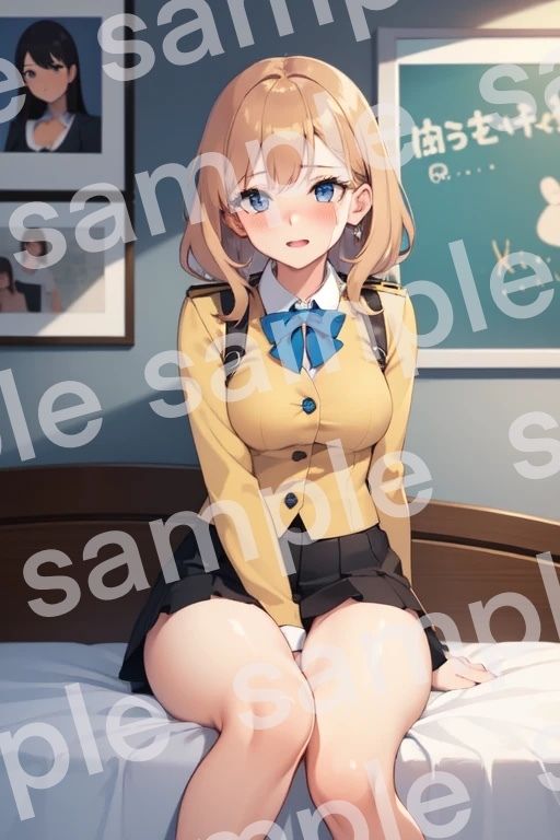 サンプル画像3:お部屋でいちゃいちゃ(AIのおすそ分け) [d_606339]