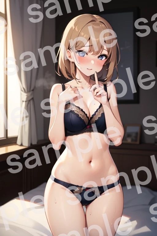 サンプル画像5:お部屋でいちゃいちゃ(AIのおすそ分け) [d_606339]