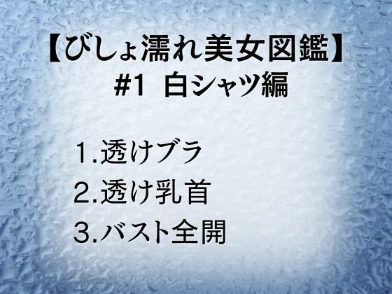 びしょ濡れ美女図鑑 #1白シャツ編 画像1