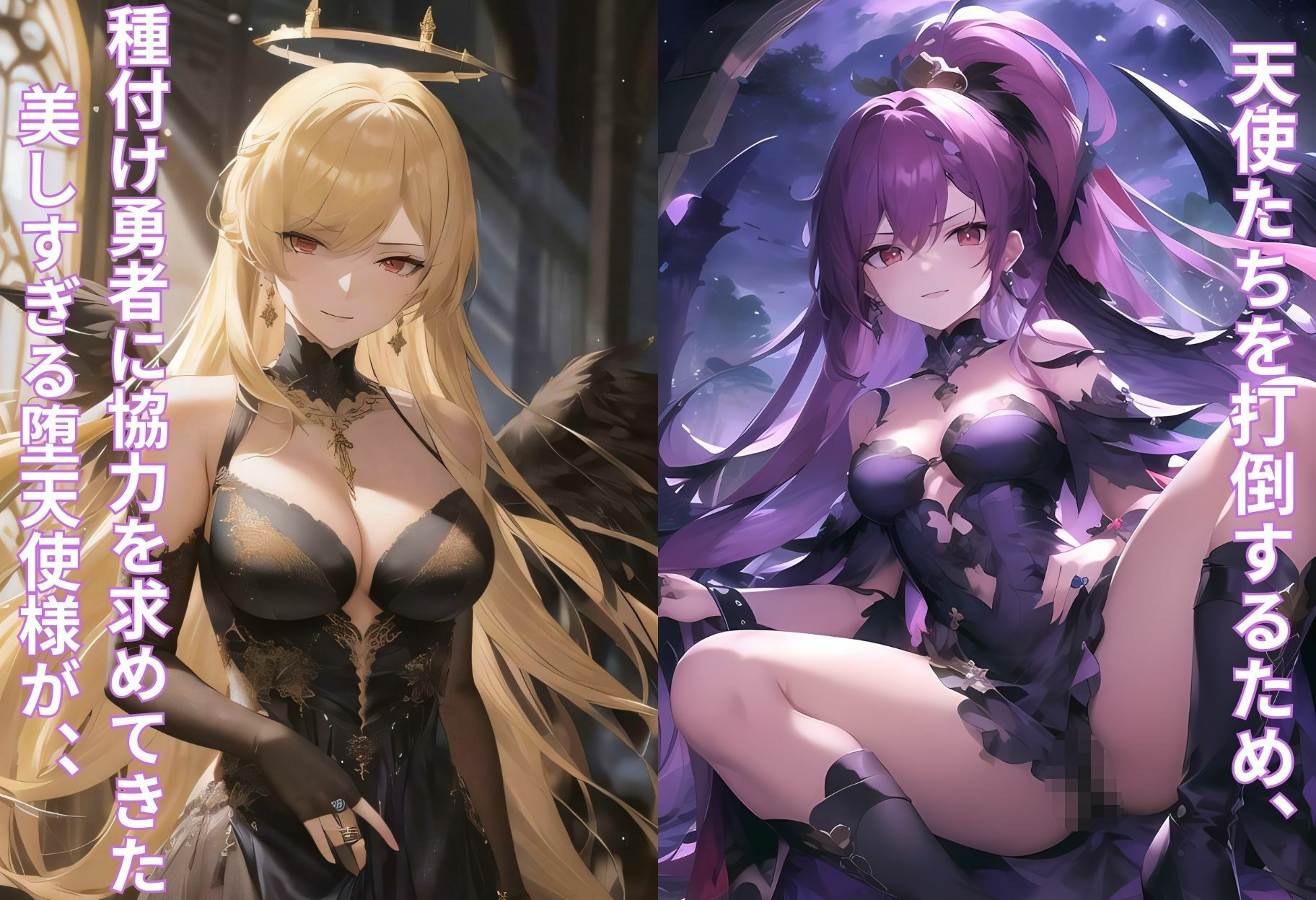 サンプル画像1:魔界を統べる堕天使様がチン棒に服従した件【総集編】(転生したら種付け勇者だった件) [d_606433]