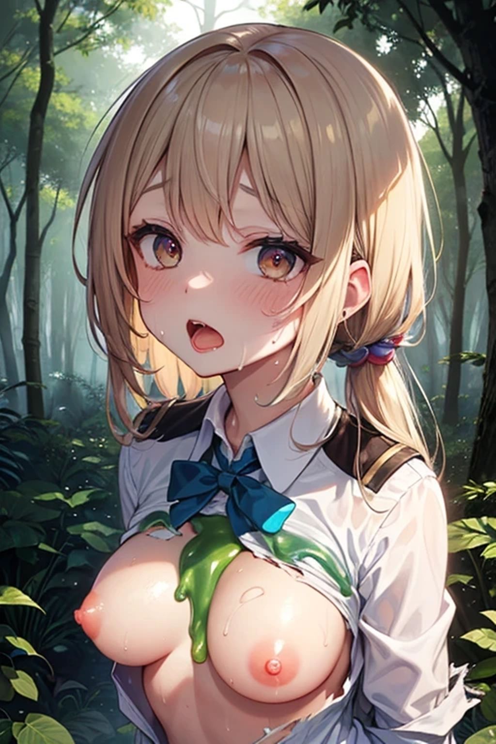 サンプル画像6:スライムの森〜ぬちょぬちょ少女を救出せよ！〜(くまとねこ屋) [d_606583]