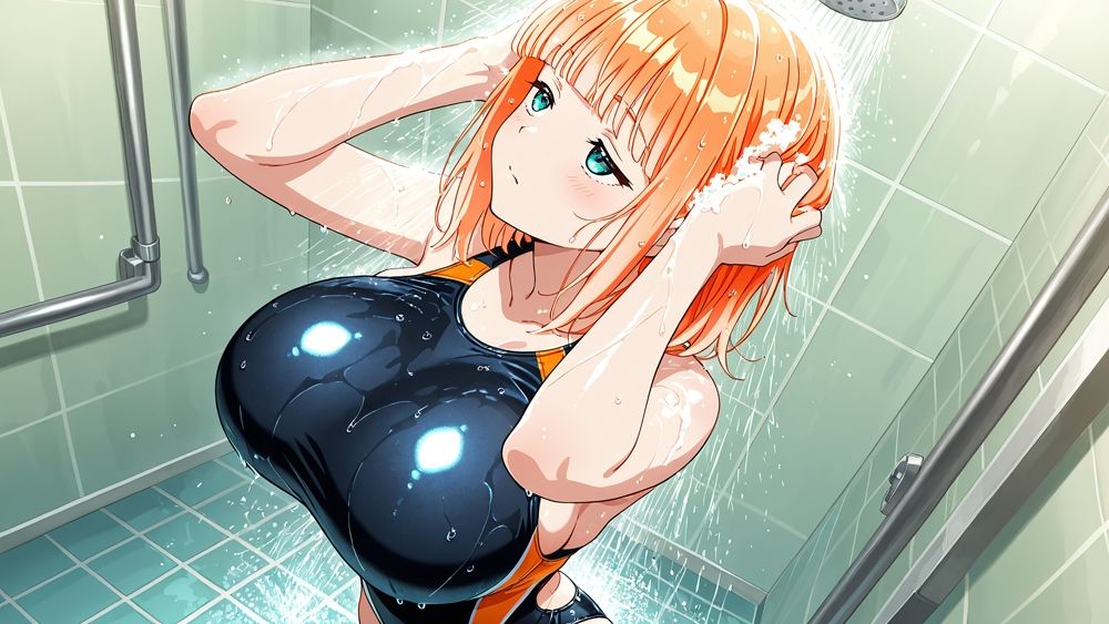爆乳競泳水着姉妹が顧問と部室で視姦教育【4K】【FANZA専売】 画像7