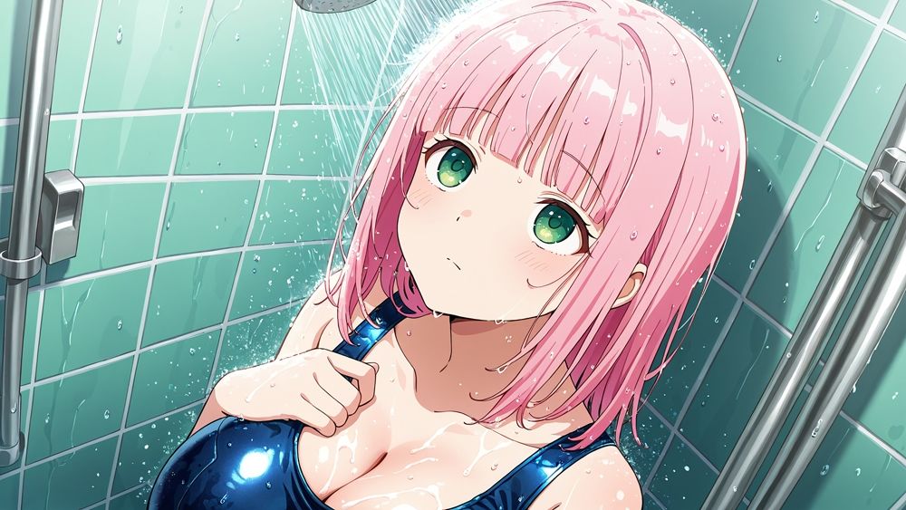 ピンク×赤髪爆乳スク水姉妹が顧問と放課後中出し濡れ透け特訓【4K】 画像6