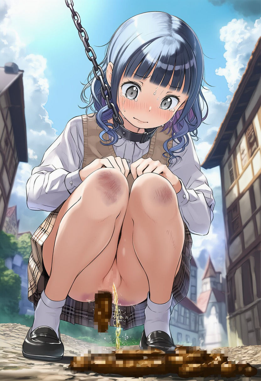 サンプル画像1:〜恥じらい排泄〜衆人に見られながらの野外○○ver3(yuzu@ai) [d_606681]