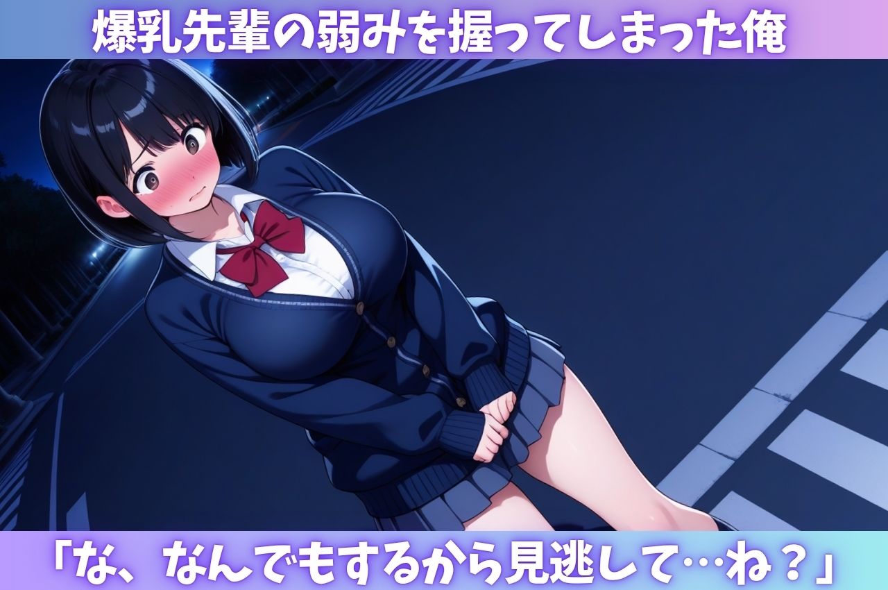 サンプル画像1:爆乳な先輩の弱みを握ってオナホ化(はむ巨乳女子高生) [d_606691]