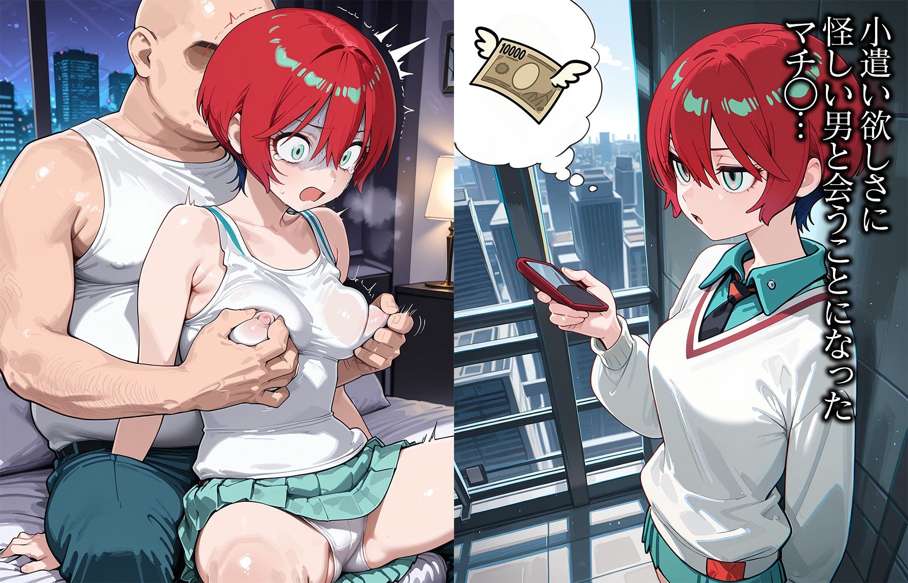 サンプル画像1:【マ◯ュ編】種付けおじさんに堕ちる。(えろほんやさん) [d_606832]