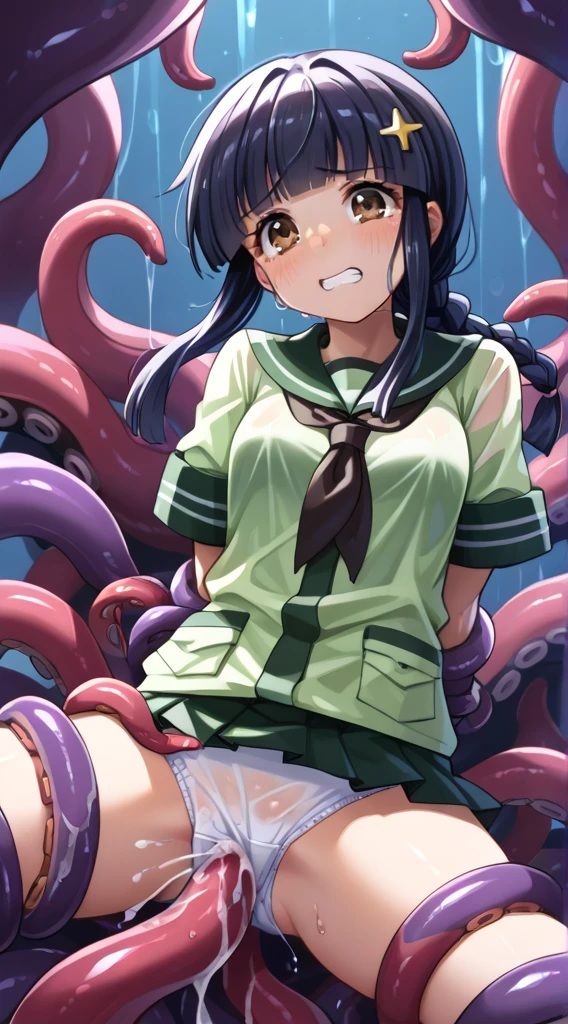 サンプル画像1:【艦〇れ】触手に襲われる北上 コスプレ版(AI美少女研究会) [d_606867]