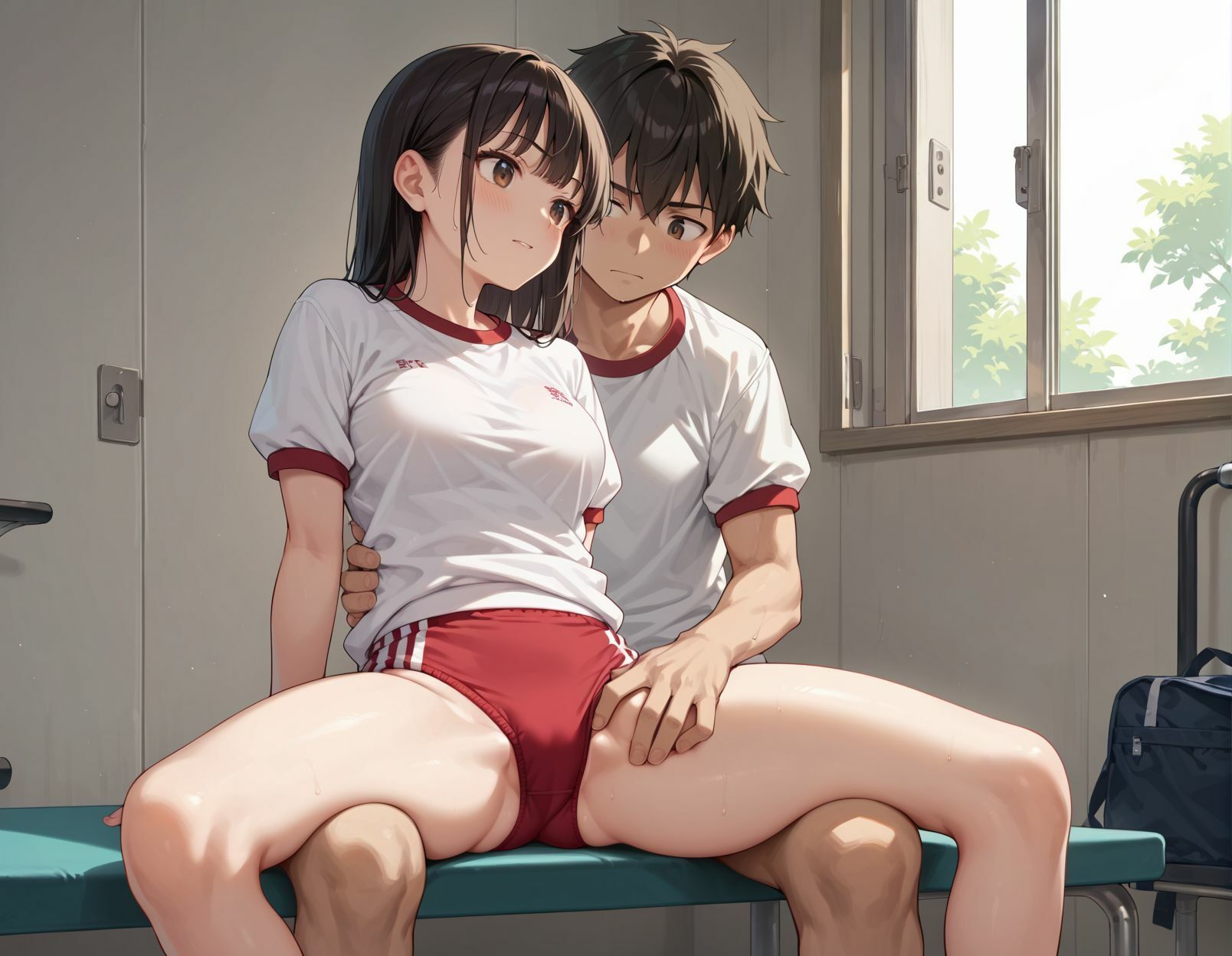 巨乳美女の放課後の中出しSEX 画像9