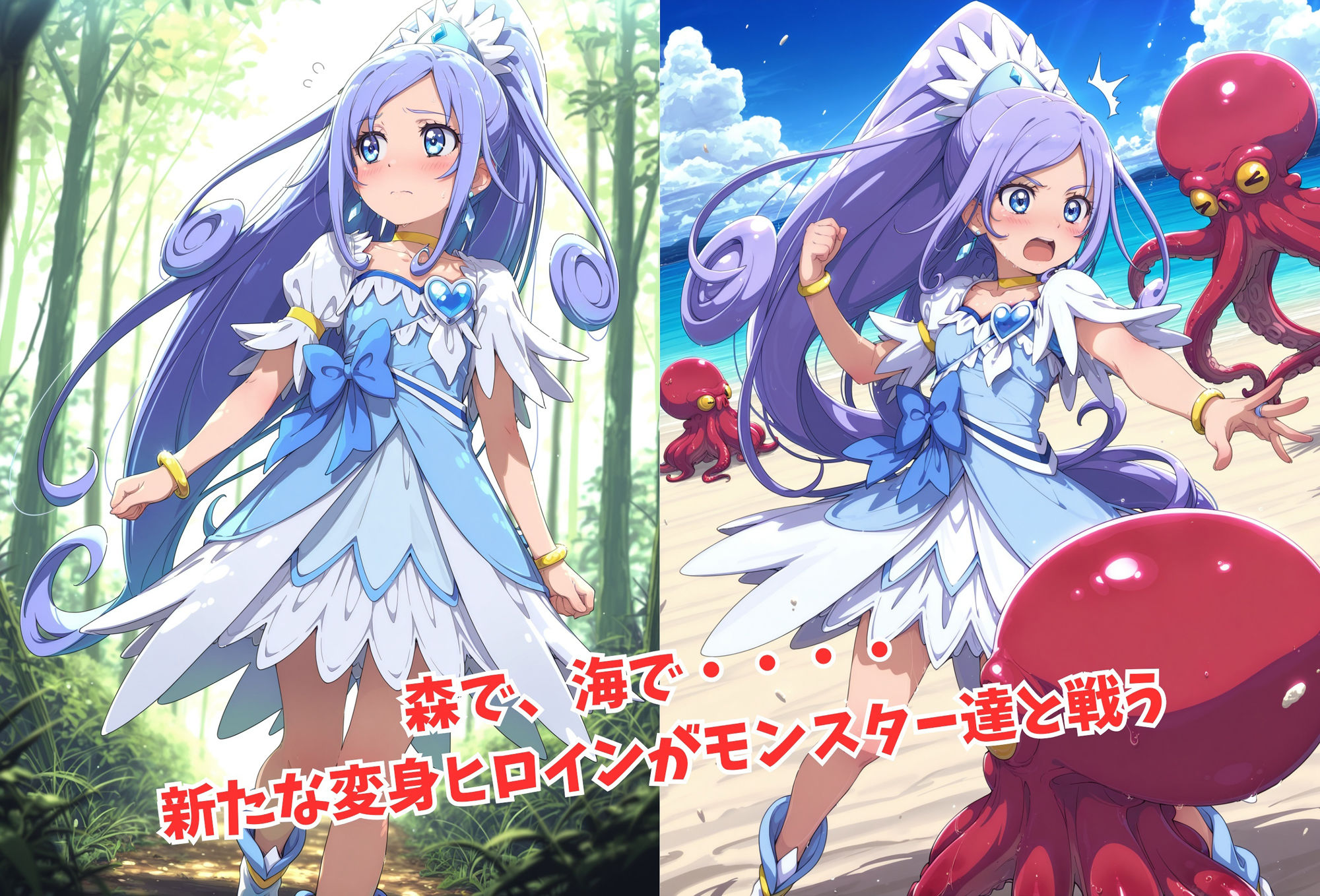 サンプル画像1:がんばれ！ダイヤモンドちゃん☆(絵心あいのAI生成アトリエ) [d_607147]