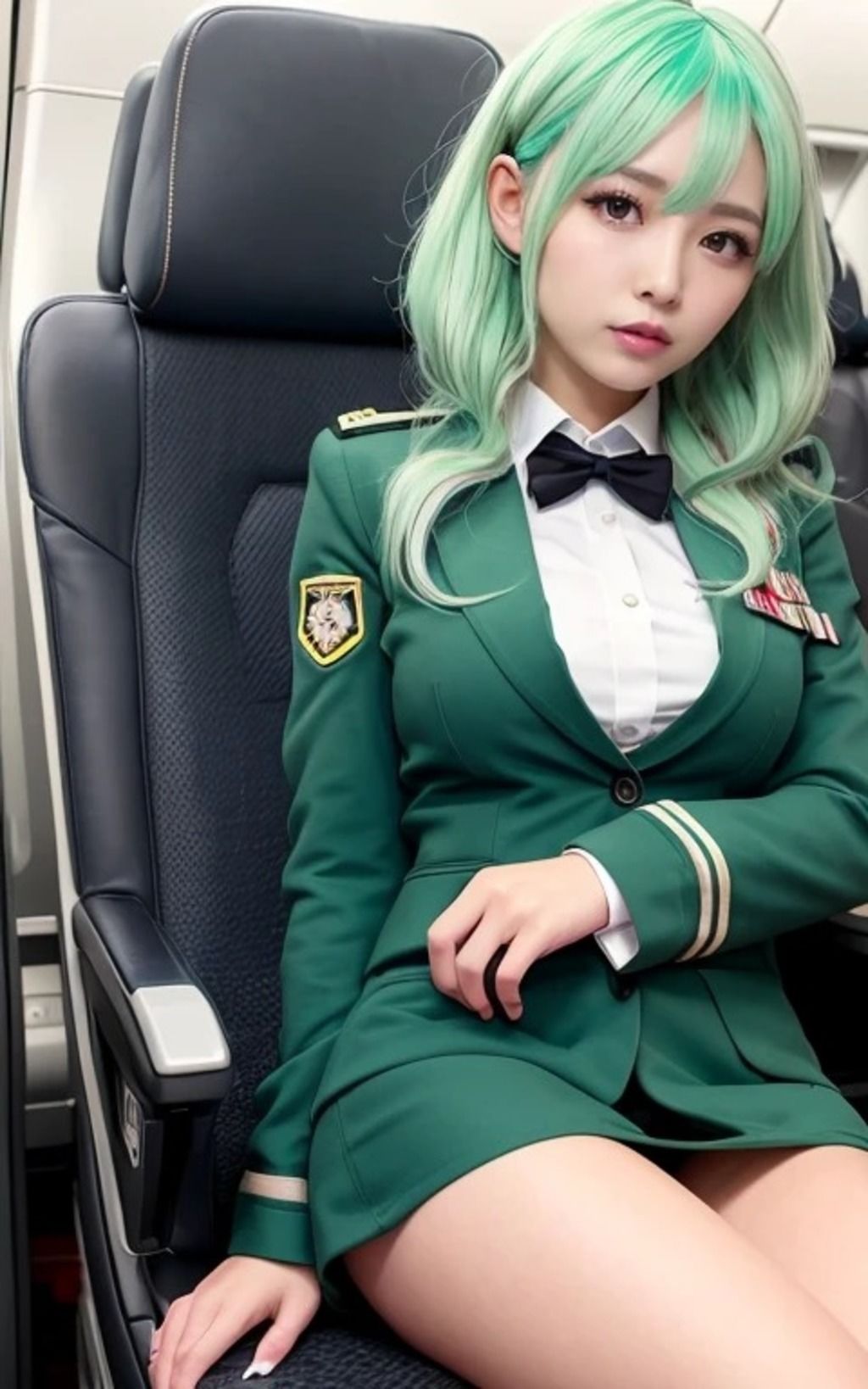 サンプル画像4:AIパイロット美女1(AIサークルセカンド) [d_607159]