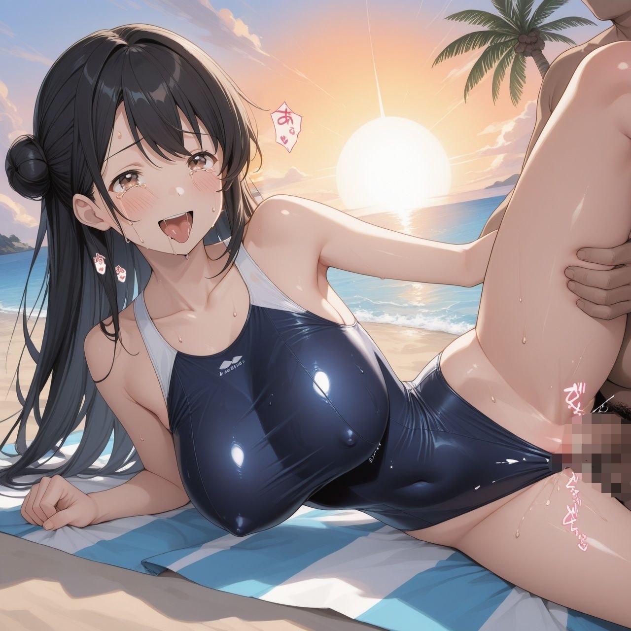 サンプル画像2:修学旅行でキモオジ先生のパコパコ性指導 ビーチ編(ろんどん肉圧ぷりん) [d_607188]