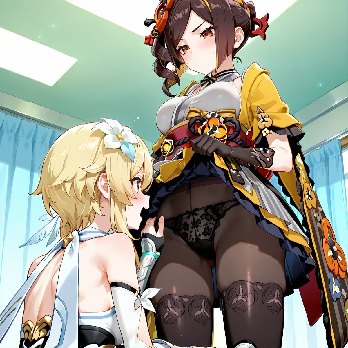 サンプル画像2:ほ〇る×千〇 ふたなり百合CG集(AI戦士グンドゥム) [d_607326]