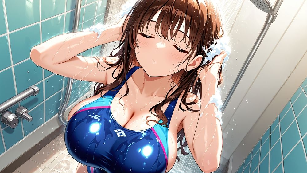 巨乳競泳選手が濡れた肢体で孕ませ受精トレーニング【4K】 画像7