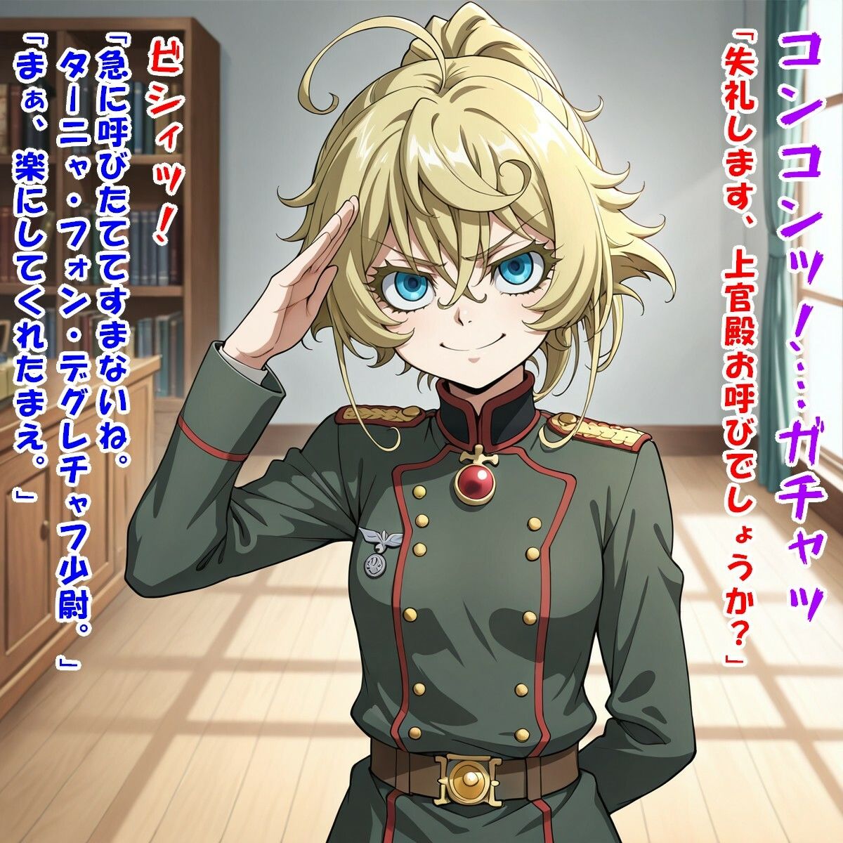 サンプル画像1:少尉殿、異動ヲ命ズ！（ター○ャ・デグ○チャフ/幼○戦記）(kamonohashi-ai) [d_607483]