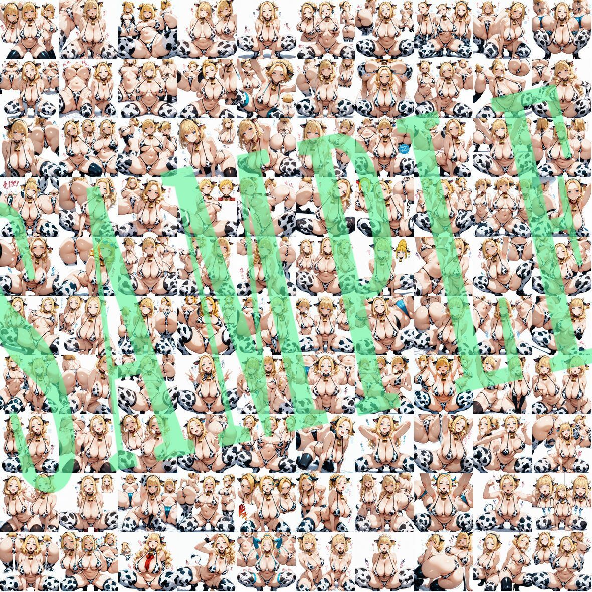 サンプル画像4:牛柄ビキニキャラクターコレクション（Lサイズ）Vol.01(滝ノ川技術研究所) [d_607606]