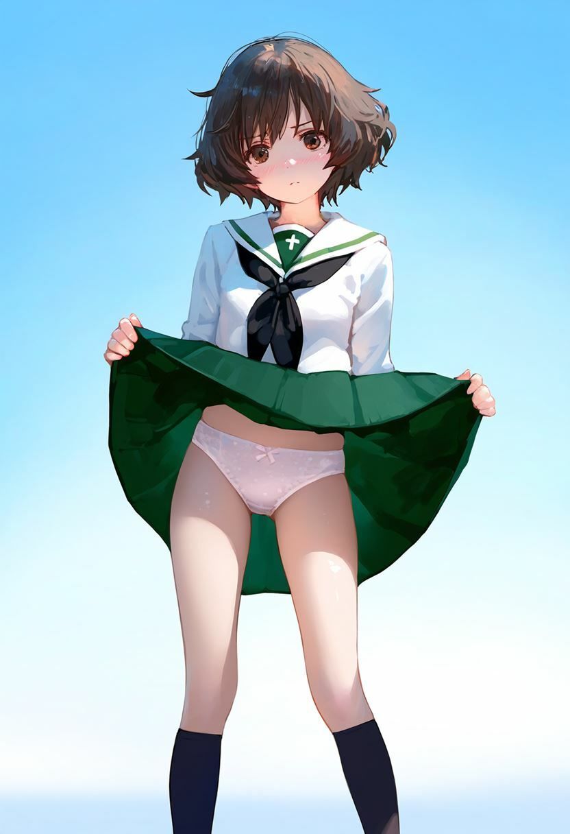 サンプル画像1:秋山優花里 大量ぱんつ(ちゅりのAI研究所 おぱんつ分室) [d_607607]