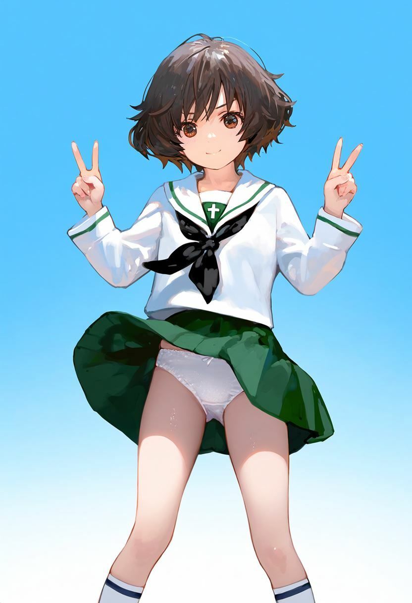 サンプル画像2:秋山優花里 大量ぱんつ(ちゅりのAI研究所 おぱんつ分室) [d_607607]