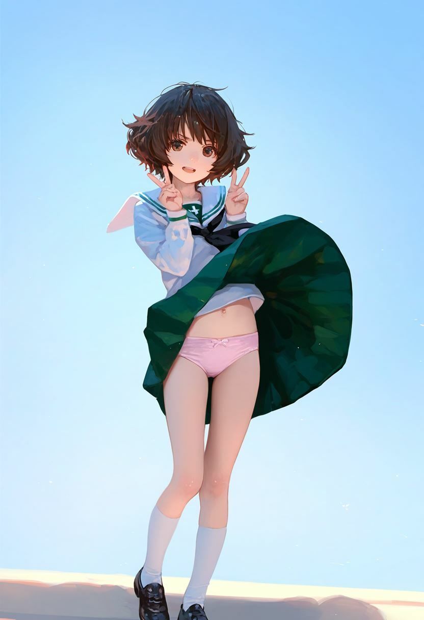 サンプル画像4:秋山優花里 大量ぱんつ(ちゅりのAI研究所 おぱんつ分室) [d_607607]