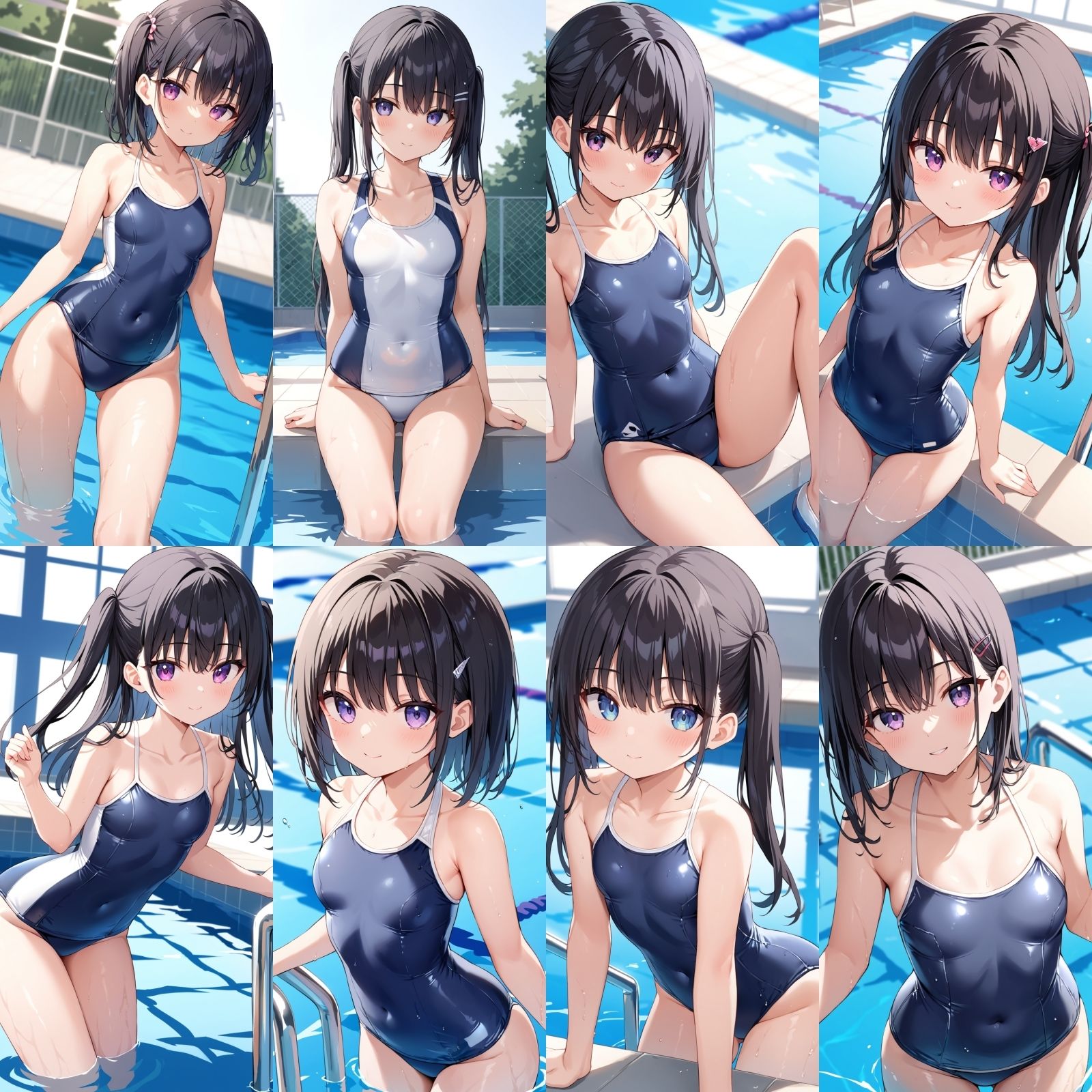 サンプル画像1:同級生のスクール水着【500枚】(女子高生) [d_607639]