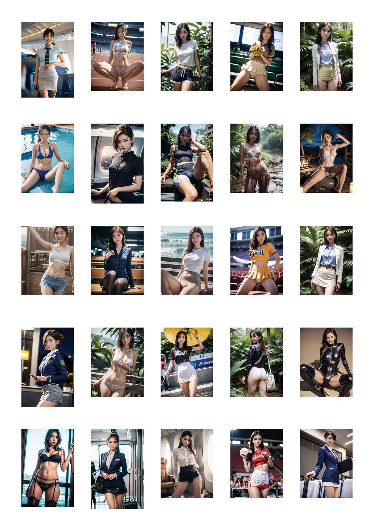 【透視→百景◎クローズド & ネイキッド◎着衣と裸】AI sexy美女写真集 画像1