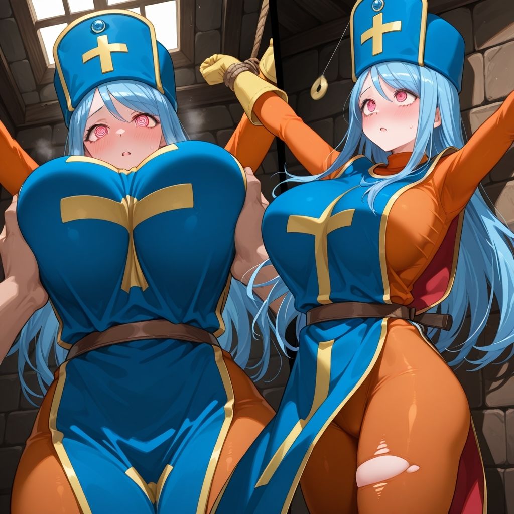 サンプル画像3:フェチコレVol.100 敗北して捕らえられ、拘束・十字架磔されて弄ばれる女僧侶（DQ3）【枚数250枚】(満点星) [d_607767]