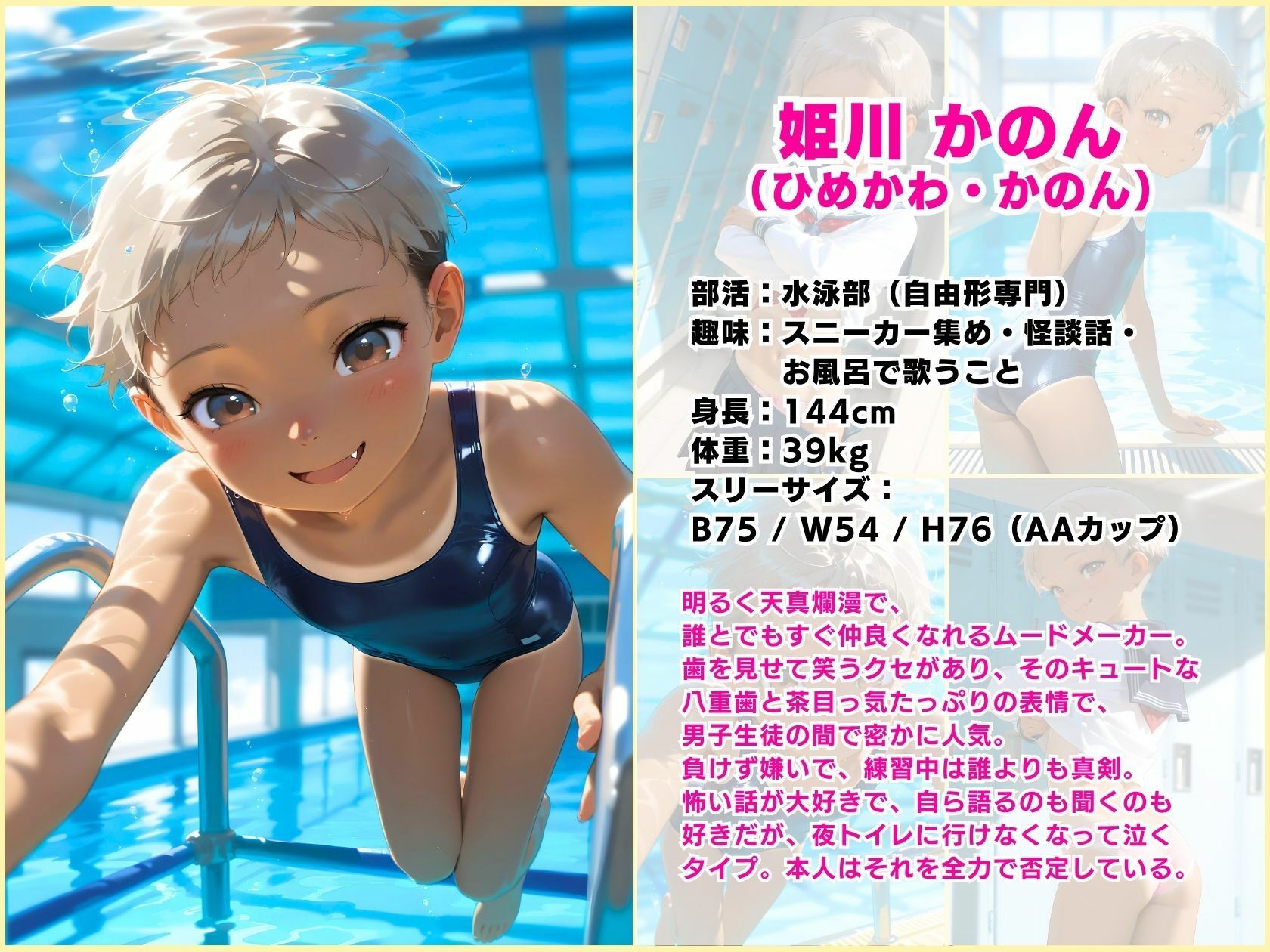 スク水っ娘恥じらい快楽記録 サンプル画像 5