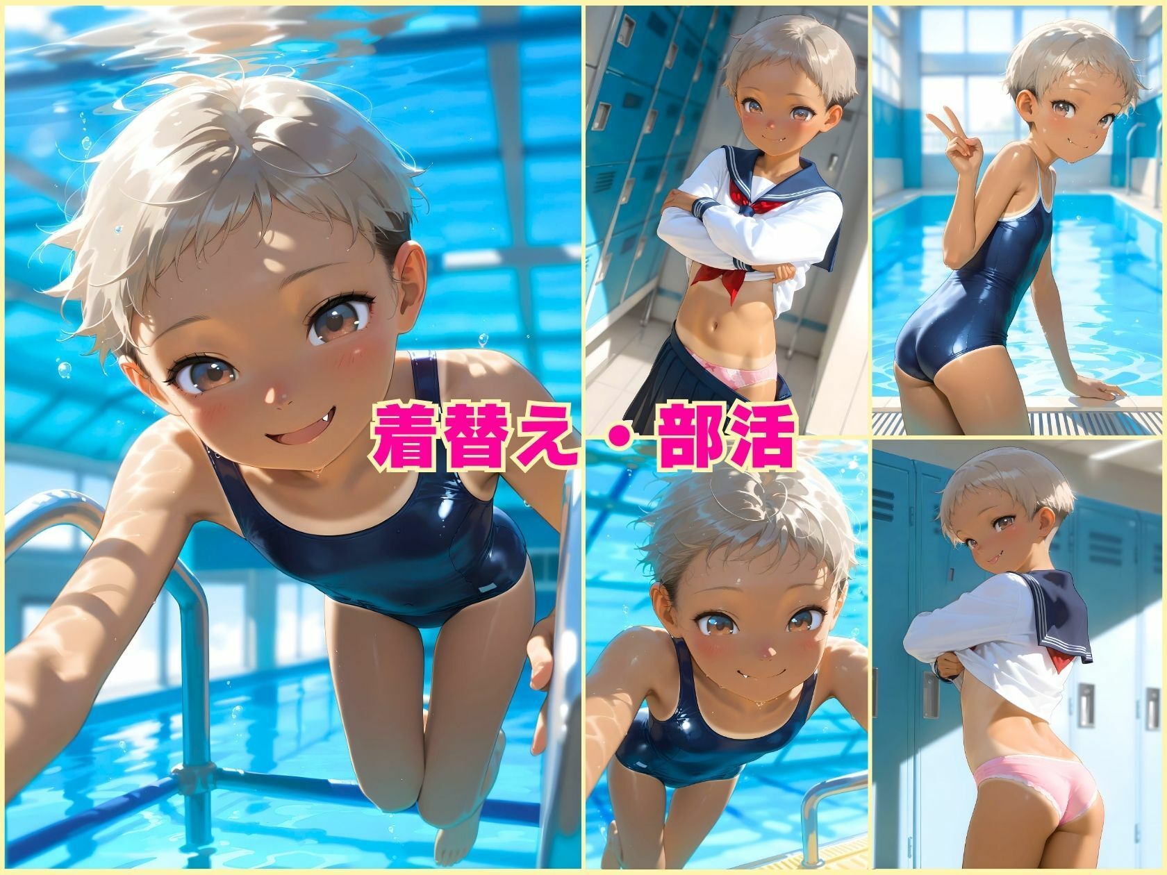 スク水っ娘恥じらい快楽記録 サンプル画像 6