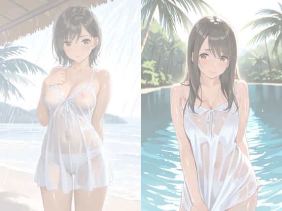 サンプル画像3:びしょ濡れ美女図鑑 ＃3 サマードレス編(ももいろクレヨン) [d_607830]