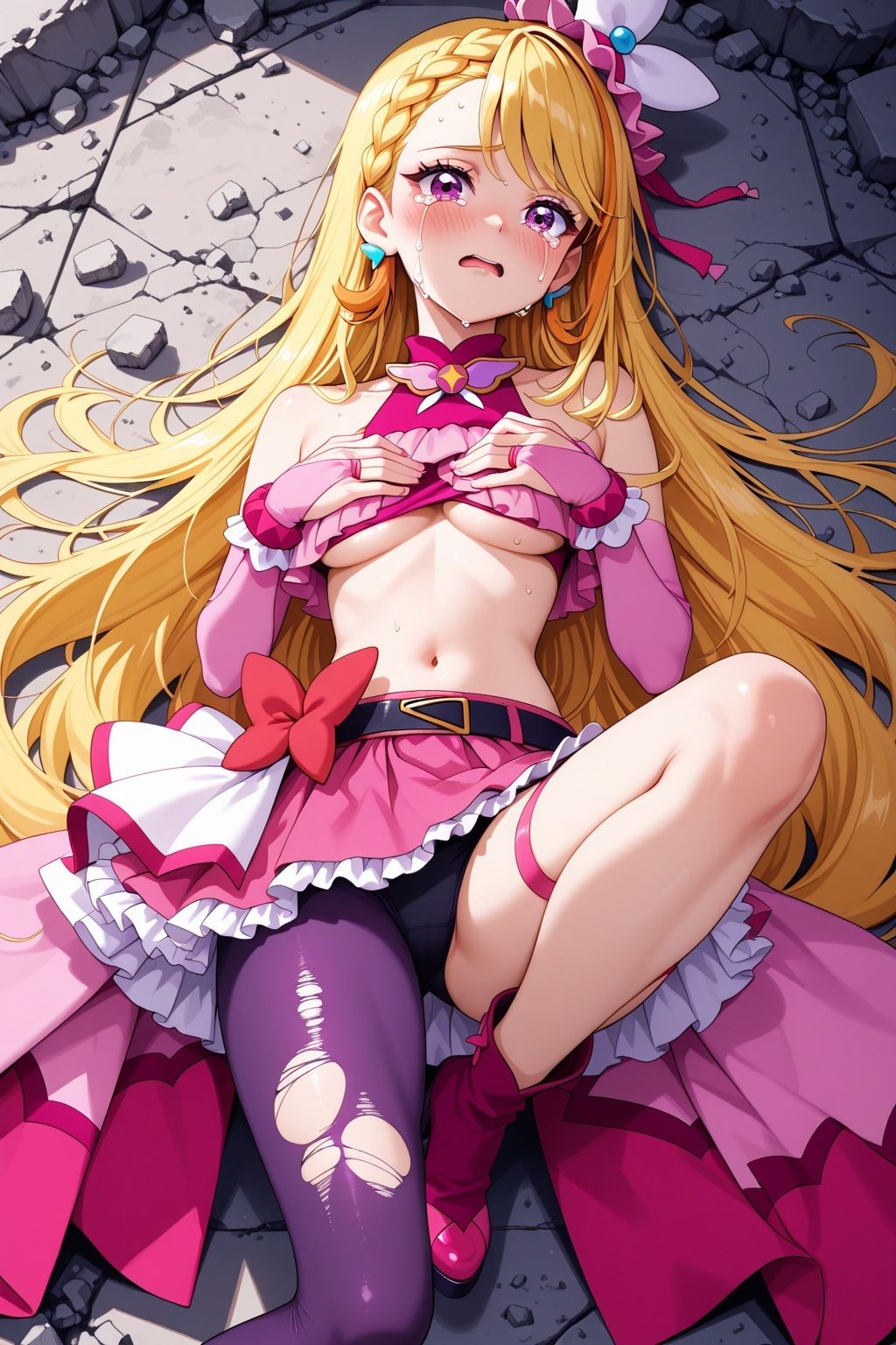 変身ヒロイン×辱 ひろがるスカイ!プ●キュア キュ●バタフライ敗北初セックス 画像7