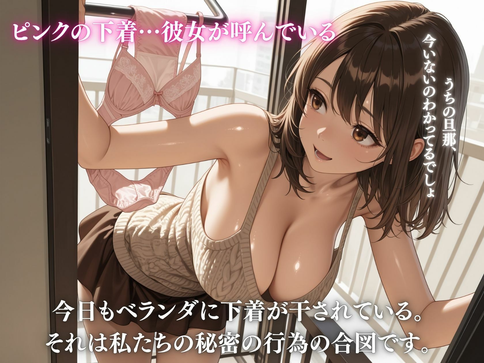 隣の奥さんがベランダに下着を干したら夫不在の印です 画像2