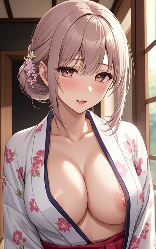 サンプル画像2:巨乳に浴衣は反則だな！「私に触りたいの？イイよ」(半熟プリン) [d_608058]