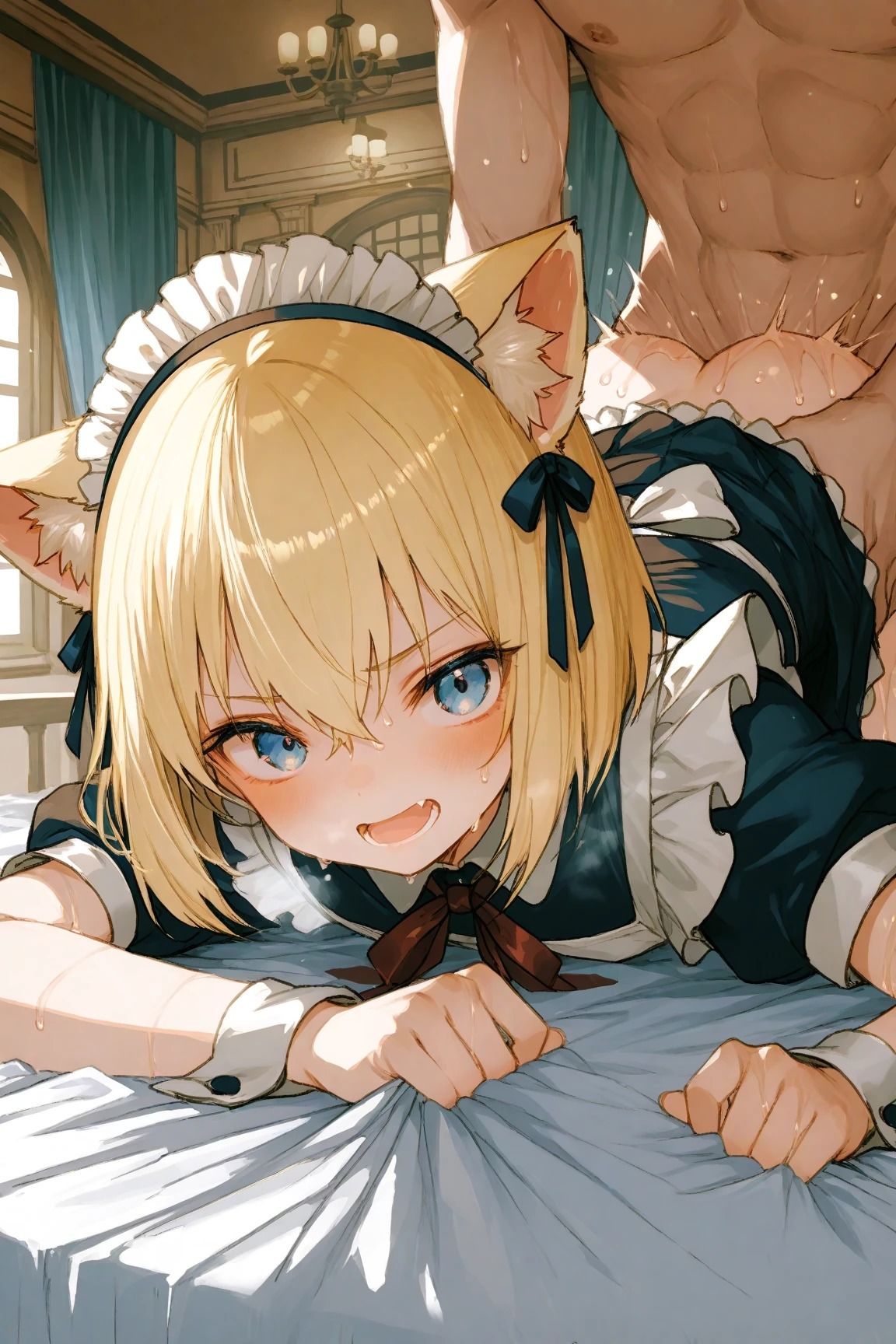 ちょいロリ美少女猫耳メイドをバックで・・・ 画像3