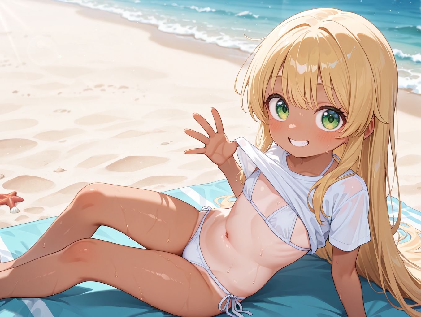 サンプル画像2:【高画質500枚】日向ぼっこ中の生意気ギャルを種付けした話(アルベンシス) [d_608155]