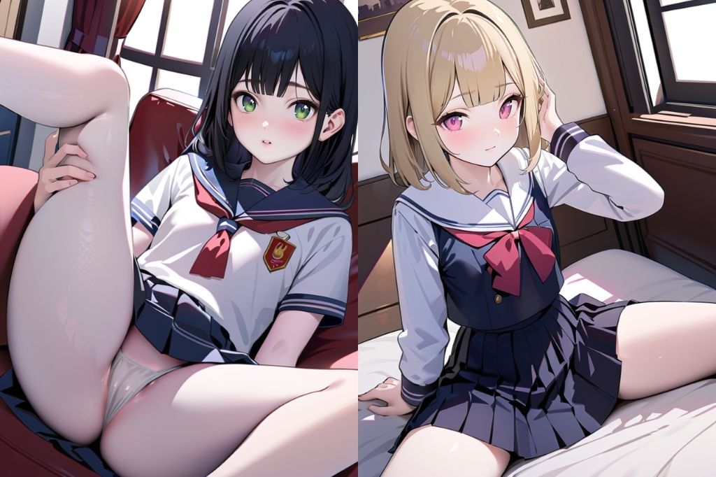 サンプル画像3:JKのM字開脚(彩風  咲) [d_608194]