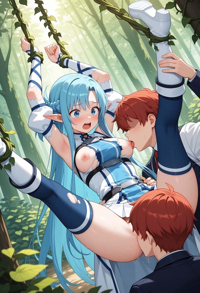 サンプル画像1:森に遊び（ア○ナ）2(妖怪護) [d_608235]