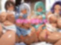 4人の爆乳黒ギャル童貞を〇す服汗だくSEX