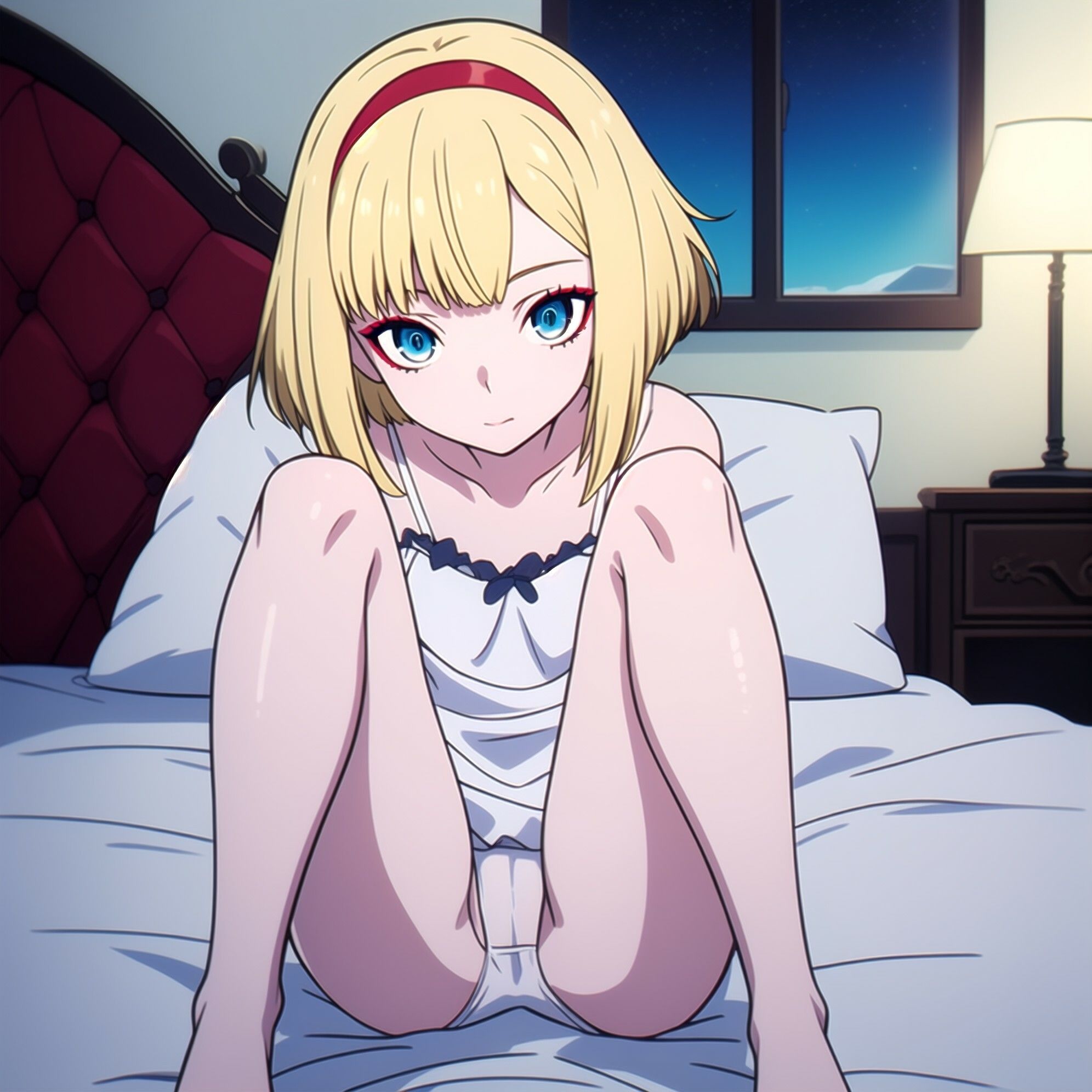 サンプル画像1:AIイラスト＆フィギュア風AIイラスト  コゼット・シュナイダー スリップ＆ベビードール イラストセット集(Lovely room) [d_608271]