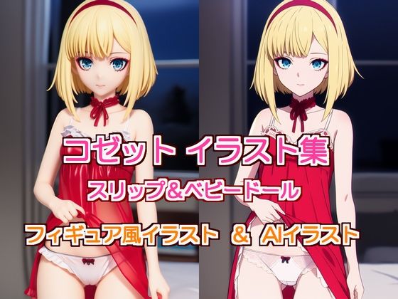AIイラスト＆フィギュア風AIイラスト  コゼット・シュナイダー スリップ＆ベビードール イラストセット集