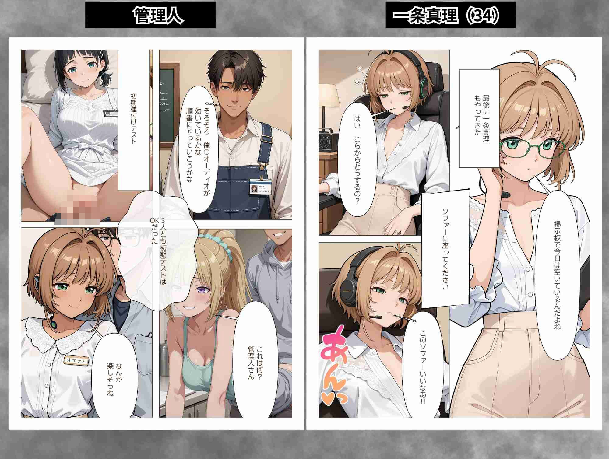 サンプル画像5:不妊相談は管理人室へ  催○ルームで種付け施療  合鍵で開けるのは子宮の扉(満開の花園) [d_608370]