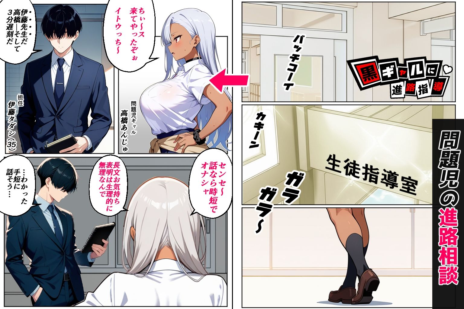 サンプル画像2:黒ギャルに進路指導（CG・マンガ総数300p）(Sakaki IndustryAI（2D）) [d_608386]