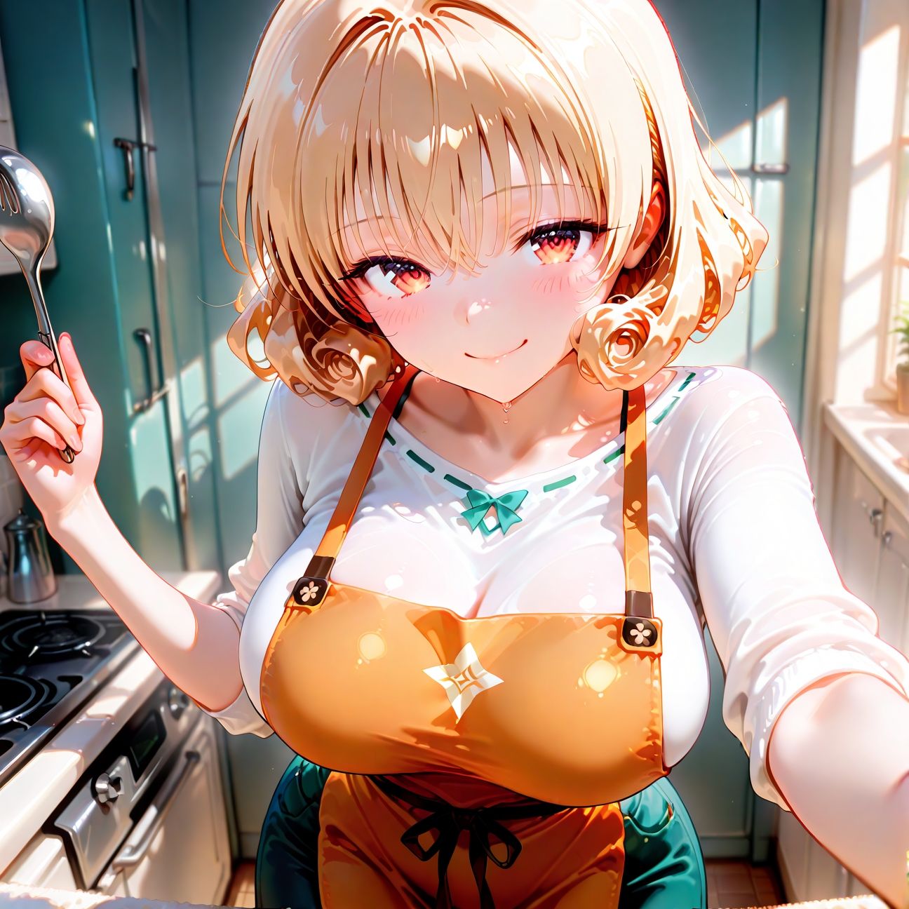 サンプル画像1:【Part2】裸エプロン新妻JKの誘惑(るるれもん) [d_608555]