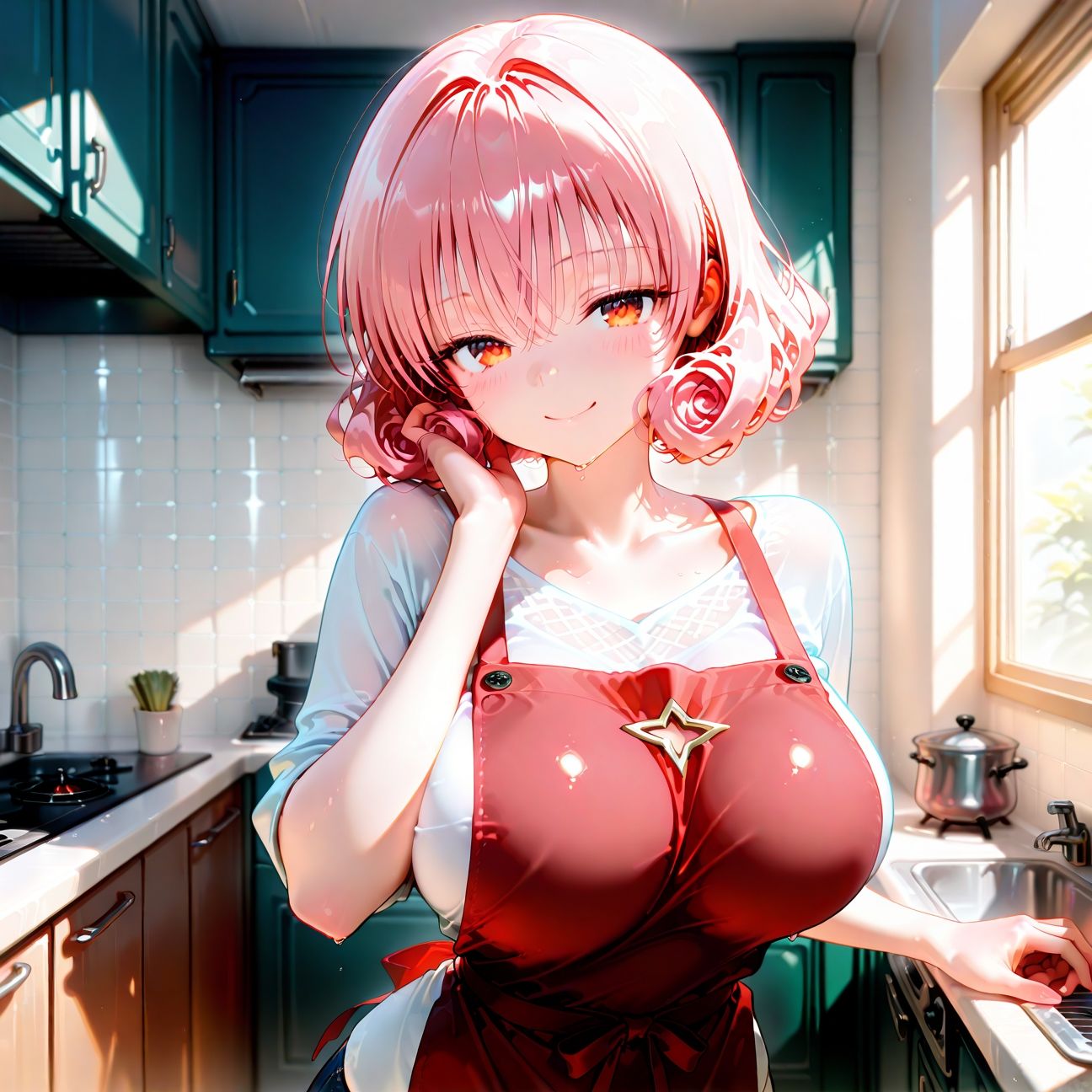 サンプル画像1:【Part3】裸エプロン新妻JKの誘惑(るるれもん) [d_608562]